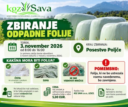 Zbiranje odpadne folije – KGZ Sava